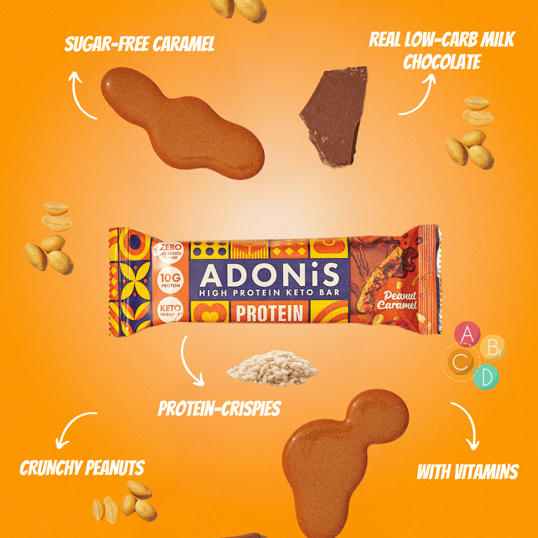 Caramel Peanut Keto High Protein Bars  (16x45g)