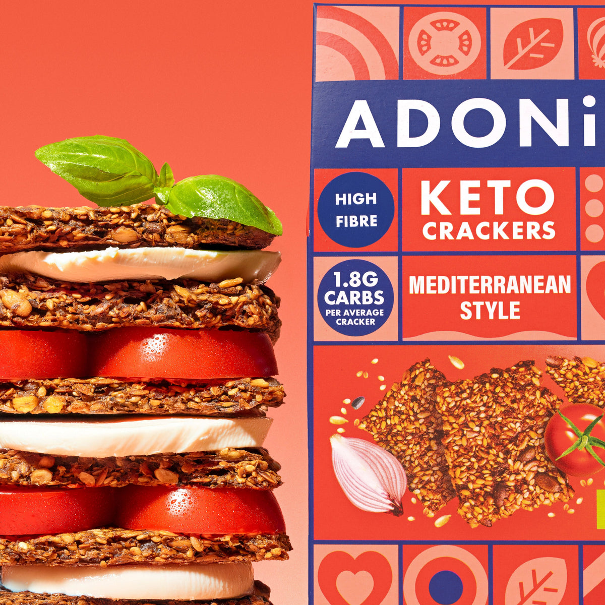 Mediterranian Style Keto Crackers (10x60g)