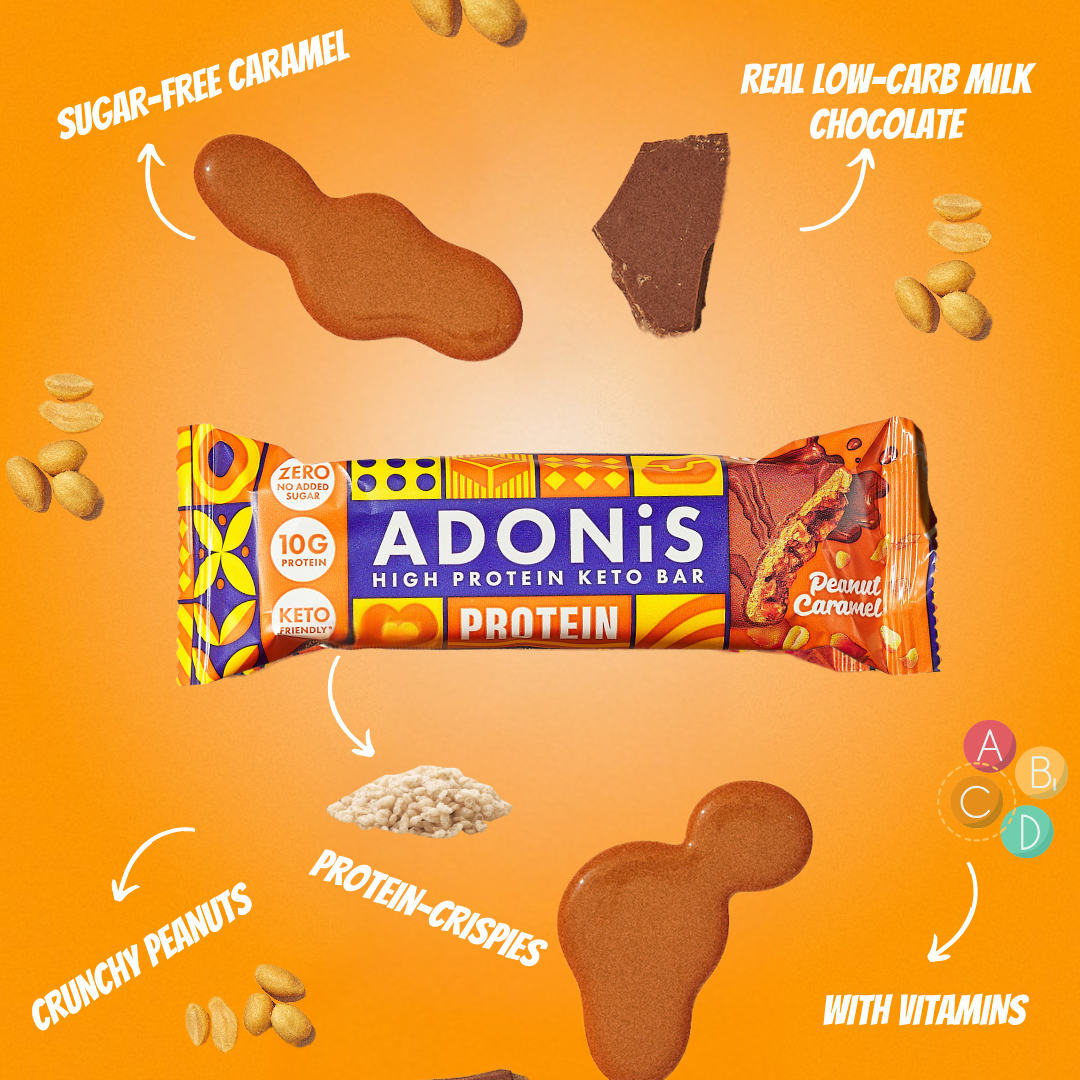 Caramel Peanut Keto High Protein Bars  (16x45g)