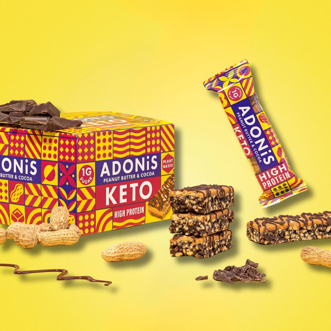 Peanut Butter & Cocoa Keto High Protein Bars  (16x45g)