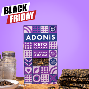Black Pepper & Sea Salt Keto Crackers (10x60g)